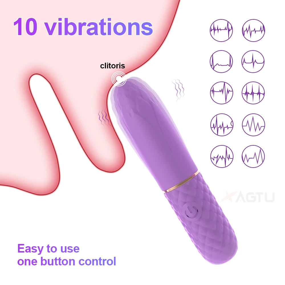 10 Speed Mini Bullet Vibrator Секс-игрушки для женщин Влагалище Клитор Стимулятор клитора USB Зарядка Взрослые Игрушки Женская Мастурбация