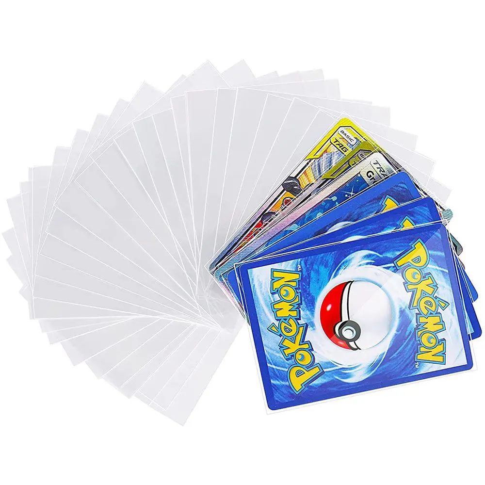 100 шт. Для Pokemon Card Sleeves Protector Cards Прозрачная игровая игра VMAX Дисплей Yugioh Чехол Держатель Папка Детская игрушка Подарок