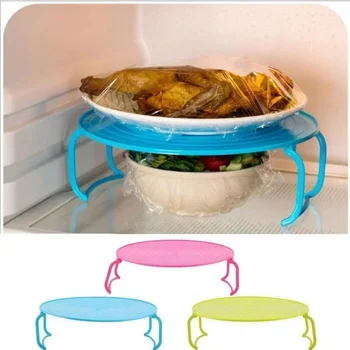  1 шт. Круглая складная кухонная принадлежность для приготовления на пару, экологически чистая стойка для подноса, для микроволновой печи