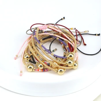 10 шт., Miyuki изящный браслет подарки 2023 новый позолоченные бусины браслеты дизайнерские ювелирные изделия для женщин Bijoux Pulseras Femme
