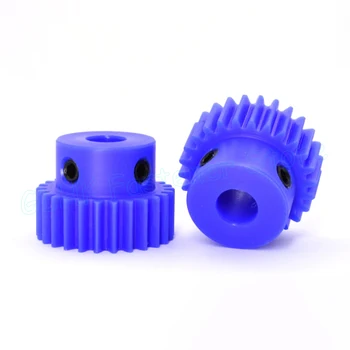 1Mod 15 - 60 зубьев синяя нейлоновая шестерня-редуктор со ступенчатым пластиковым цилиндрическим отверстием 5 6 7 8 10 12 мм