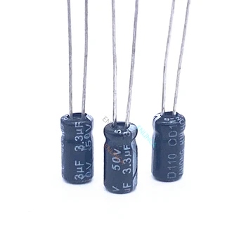 20 шт./лот BC05 высокочастотный низкоимпедансный алюминиевый электролитический конденсатор 50 В 3,3 мкФ размер 4 * 7 3,3 мкФ 20%