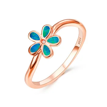 2023 Милые женские цветочные кольца для женщин Аксессуары для вечеринок Подарок для девочек Модное ожерелье с имитацией опала для женщин