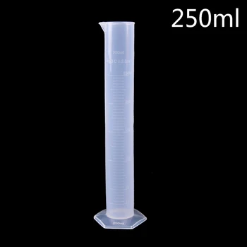 250 мл Пластиковый измерительный цилиндр Градуированные инструменты Химическая лаборатория Цилиндрические инструменты Школьные лабораторные принадлежности