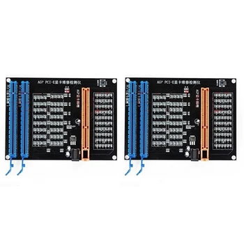2X AGP PCI-E X16 Тестер разъемов двойного назначения Дисплей Изображение Проверка видеокарты Тестер Видеокарта Диагностический инструмент