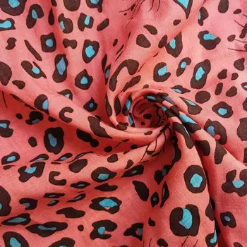 50 см * 145 см Мягкая тонкая хлопковая ткань Seersucker Ткань Пэчворк Швейная ткань Мультфильм Леопард Детская одежда