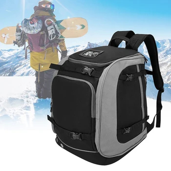 65L Лыжные ботинки Дорожный рюкзак Большая емкость Сумка для лыжных ботинок Прочный рюкзак для хранения лыжного шлема Очки Сноуборд 21x15x13 дюймов