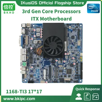 IKuaiOS Промышленная материнская плата ITX HM67 Intel Core Inside 3217U 3317U 3517U Gigabit Ethernet LVDS GPIO Совместимость с Linux Windows