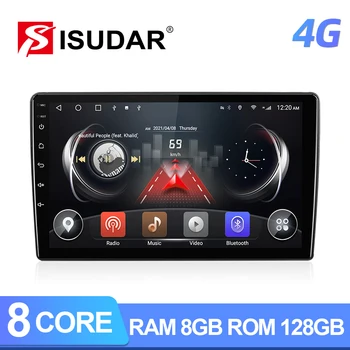 ISUDAR T72 4G WIFI Android 10 Автомагнитола для Peugeot 407 1 2004 - 2011 Android Auto GPS Стерео Система 8 ядер DVR DSP Carplay QLED