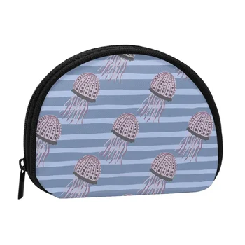 Jellyfish Симпатичная графика Кошелек для монет Женские магазины Портативная серебряная сумка для монет