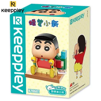 Keeppley Строительный блок Crayon Shin Chan Мультяшная сборка Строительный блок Kawaii Аниме Детское образование Головоломка Игрушка Подарок