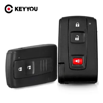 KEYYOU 10X 2/3 кнопки Бесключевой дистанционный автомобильный чехол для ключей для Toyota Prius Corolla Verso Camry Smart Car Key Shell
