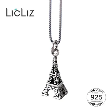 LicLiz Новое 925 стерлинговое серебро 925 пробы Классические черные тайские серебряные ожерелья с подвеской для женщин 925 Кулон Ювелирные изделия Подарки LP0275