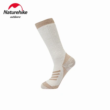 Naturehike Outdoor High Barrel Merino Wool Снежные носки Зимние теплые походные носки для кемпинга, подходящие для кемпинга, спортивные велосипедные носки