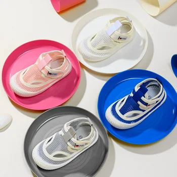 Net Обувь Летняя корейская версия для мальчиков Cool Net Детская обувь Sandalias Para Niñas Кроссовки унисекс Детские полые сандалии