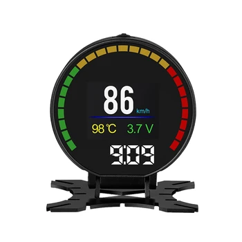P15 Цифровой дисплей скорости Дисплей Авто Спидометр OBD2 Турбонаддув Измеритель давления Сигнализация Масло Вода Датчик температуры Считыватель кода
