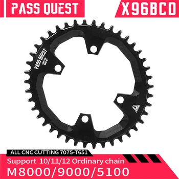 PASS QUEST 96BCD Овальная дисковая звездочка для велосипеда Узкая широкая цепь колесо 30/32/34/36/38/40/42T для Deore XT M7000 M8000 M9000 Кривошип