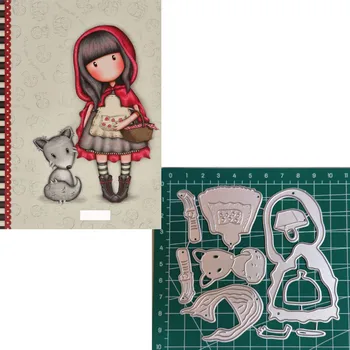Red Cape Girl Scrapbooking Бумага Металлические штампы для рукоделия для изготовления карт Cut Штампы 2023 Тиснение Новый