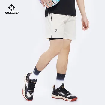 RIGORER Мужские баскетбольные шорты Тканые тренировочные шорты Спортивные штаны Тонкие быстросохнущие дышащие шорты Шорты Z123211507