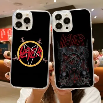 Slayer Heavy Metal Rock Band Удивительный чехол для телефона для Iphone 12 Pro Max 13 11 Mini 6 6s 7 8 Plus X XR XS XSMax SE2020 Прозрачный