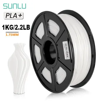 SUNLU PLA Plus 3D-принтер Нить накала Бесплатная доставка 1 кг / рулон 1,75 мм Допуск +/- 0,02 мм 100% без пузырьков для 3D-принтера Экологичность