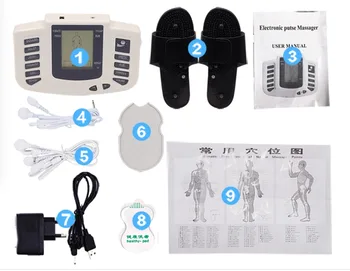 Tens электронный импульсный массажер TENS Unit Массажер для терапии и терапевтические тапочки