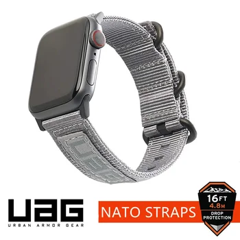Urban Armor Gear UAG Nato Ремешки, разработанные для Apple Watch 38/40/41 мм 42 мм / 44 мм / 45 мм / 49 мм Нейлоновое плетение из нержавеющей стали