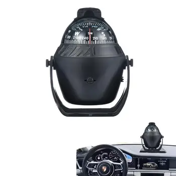 Автомобильный компас Многофункциональный электронный навигационный компас со светодиодной подсветкой Многофункциональный автомобильный компас с кронштейном для автомобиля