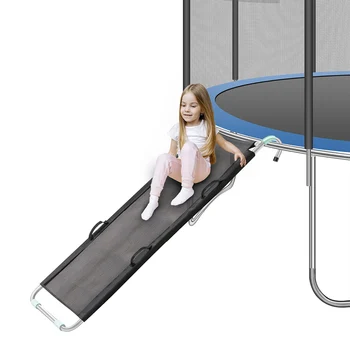  Батутный слайдер для детей Подъем вверх Скольжение вниз Комплект для прыжков на батуте из оцинкованной стали (L150 см + W55 см) Дропшиппинг