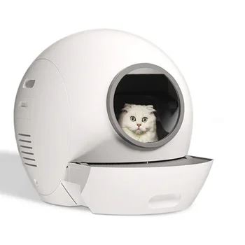  Горячая распродажа Автоматический туалет для кошек Интеллектуальный самоочищающийся дезодорант большого размера Брызгодающий лоток для кошек