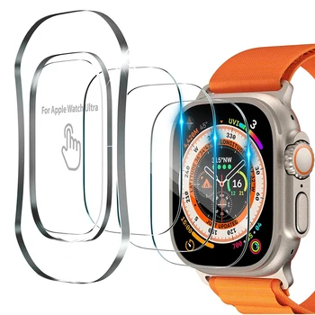 Для Apple Watch Ultra 49 мм защитная пленка из закаленного стекла для iwatch ultra 49 мм бампер без пузырьков с инструментом выравнивания