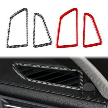 Для BMW 7 серии F01 2009-2014 Углеродное волокно Автомобильная наклейка в салоне Передний ряд Дверной столб Прибор Вентиляционное отверстие Выход Отделка Полоса Крышка