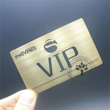 Индивидуальный продукт、Позолоченная матовая металлическая VIP-карта клуба KTV