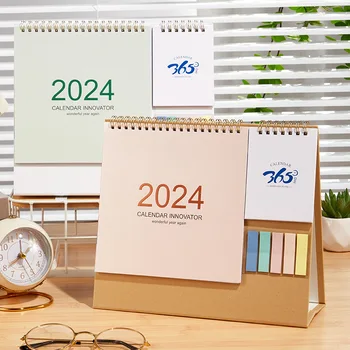 Календарь на 2024 год Упрощенный и креативный Современные деловые заметки Календарь заметок Офис Fresh Ins Ежемесячный календарь в корейском стиле