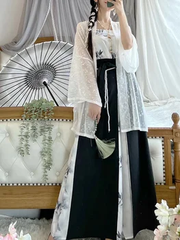 Китайский стиль Традиционный Ханьфу Косплей Костюм Принцесса Платья Улучшенная Фея Элегантная Азиатская Ретро Мода Лето