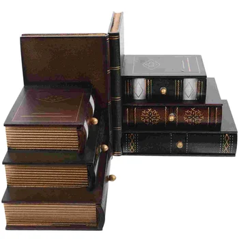 Контейнер в форме подставки для книг Ящик для хранения книг Деревянный ящик для хранения книг