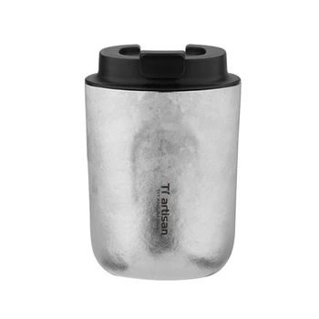  кофейная кружка для воды 1 шт. 240 мл с двойными стенками Серебро с вакуумной изоляцией Моющийся Прочный и практичный Высокая производительность