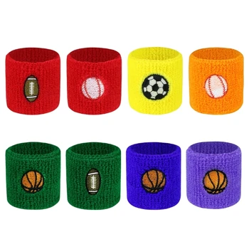 Красочные спортивные повязки на запястье для детского баскетбола, футбола, активного отдыха