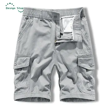 Летние шорты-карго для мужчин Удобные эластичные брюки-карго Wais с несколькими карманами