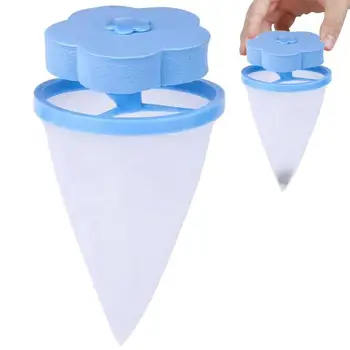  Ловушка для ворса для стирки Плавающий ловушка для ворса с мелкоячеистой внутренней стиральной машиной Мешочек для ванной комнаты в форме цветка