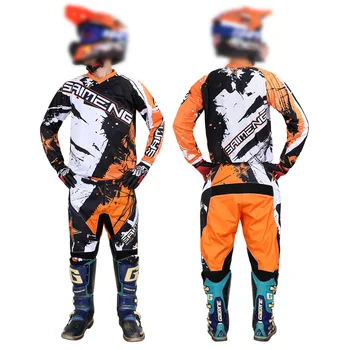 мотокросс комплект снаряжения для детей горный гоночный костюм для скоростного спуска Молодежные дети Джерси Брюки Эндуро Велосипед мальчик девочка MX BMX