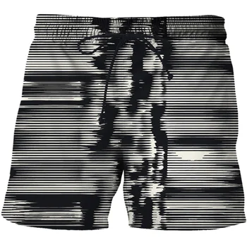 Мужские абстрактные узоры 3D-печать Пляжные шорты Harajuku Модные детские плавки Летняя уличная спортивная одежда Шорты