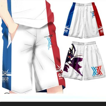 Мужчины Пляжные шорты Darling In The Franxx 3D-печатная уличная одежда Harajuku Board Быстросохнущие брюки Купальник Мода Спорт Смешные шорты