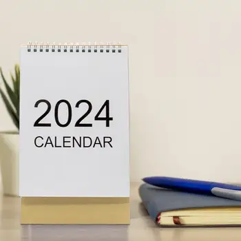  Небольшой космический настольный календарь Легко читаемый мини-календарь на 2024 год Мини-настольный календарь Стендап Флип-топ Дизайн Маркировка событий Декор офиса