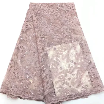 Новинка! Модная красочная кружевная ткань из шнура, высококачественная африканская кружевная ткань, дешевая хлопковая кружевная отделка для свадебного платья CD39