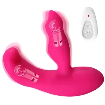 Носной вибратор с двойной вставкой для женщин Анальная пробка Анальные секс-игрушки Силиконовый массажный стимулятор Мастурбация Магазин для взрослых