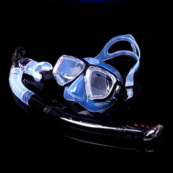 Очки для дайвинга из закаленного стекла Полностью сухая дыхательная трубка Защита от подводного плавания и водонепроницаемость Большое проточное отверстие идеально подходит для длительного времени