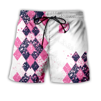 Персонализированный подарок для любителей гольфа Индивидуальные шорты для плавания Летние шорты для пляжного отдыха Мужские плавательные штаны Полуштаны-10
