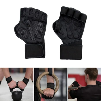 Перчатки для тяжелой атлетики Поддержка запястья Велосипедные перчатки Перчатки для тренировок в тренажерном зале для фитнеса 55KD