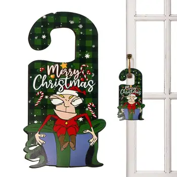 Рождественские дверные вешалки Рождественская дверная ручка Украшение для вечеринки Портативные рождественские подвески для дверных ручек для дома Общежитие Отель